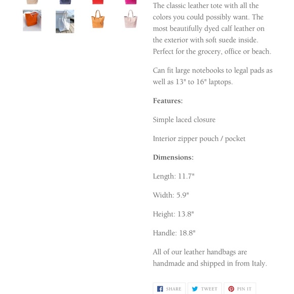 CHALA YELLOW ITALIAN SOFT LEATHER TOTE BAG. - Picture 12 of 12